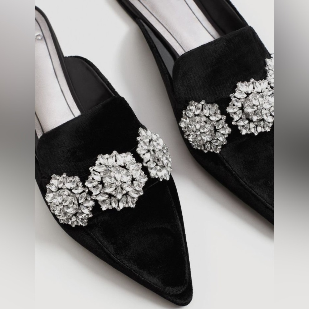 Elegant Black Embellished Women's Loafers (NWT)